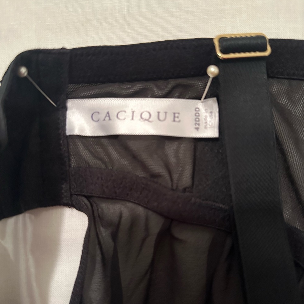Cacique 42DDD Elegant Black and Red Lace Chemise nightie - Picture 6 of 8